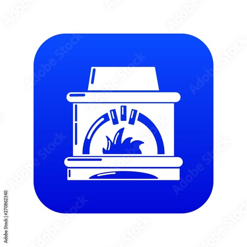 Blast furnace icon blue vector isolated on white background