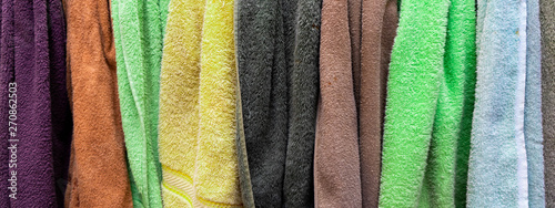 Soft Towels Hanging Rack in Outdoor - Top View