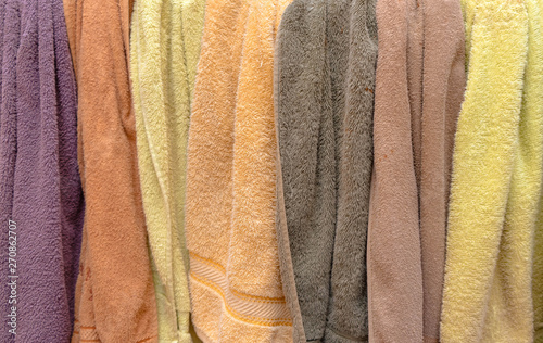 Soft Towels Hanging Rack in Outdoor - Top View
