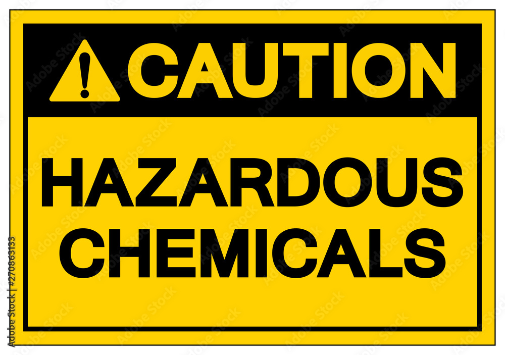 Caution Hazardous Chemicals Symbol Sign, Vector Illustration, Isolate On White Background Label. EPS10 Caution Hazardous Chemicals Symbol Sign, Vector Illustration, Isolate On White Background Label. EPS10