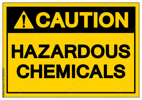 Caution Hazardous Chemicals Symbol Sign, Vector Illustration, Isolate On White Background Label. EPS10