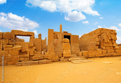 Anscient Temple of Karnak in Luxor - Ruined Thebes Egypt photo