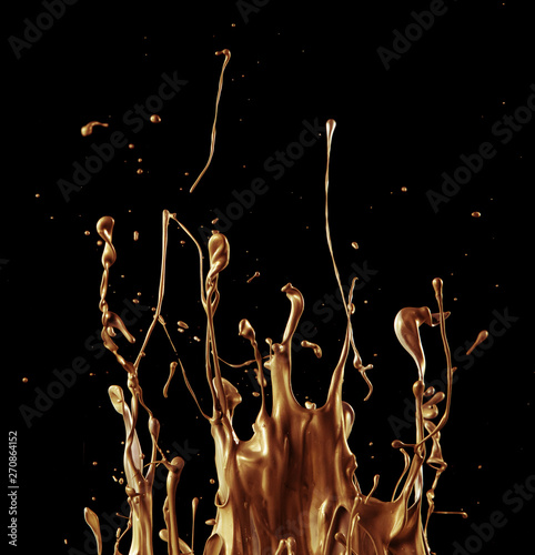 abstract golden liquid spla...