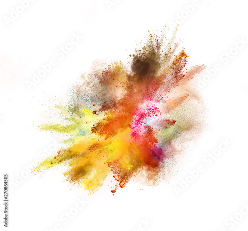 Colored powder explosion on...
