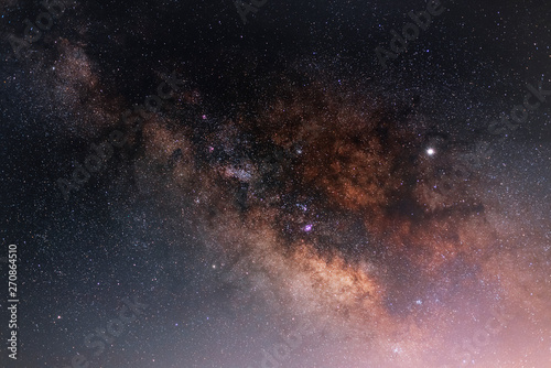 Close-up beautiful milky way, galaxy. Deep space. © Inga Av
