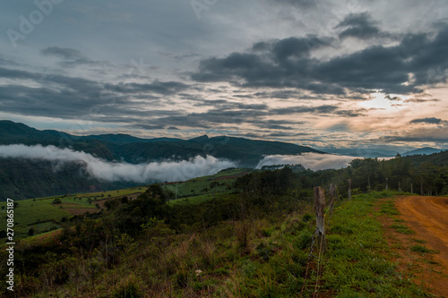 sunrise in the mountains of colombia