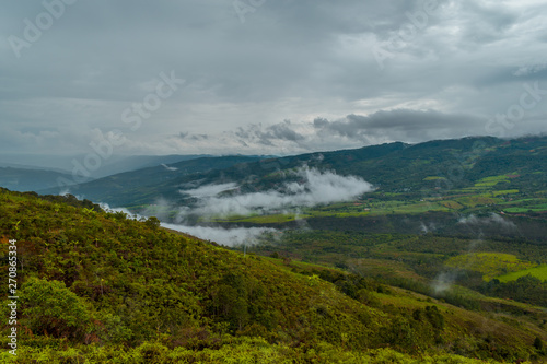 landscape of the mountains of colombia