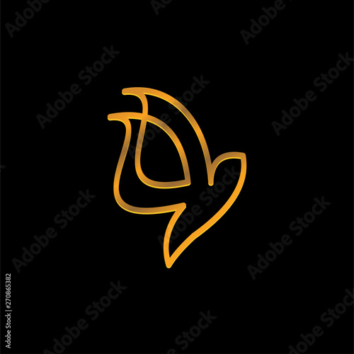 Hummingbird line art icon l...