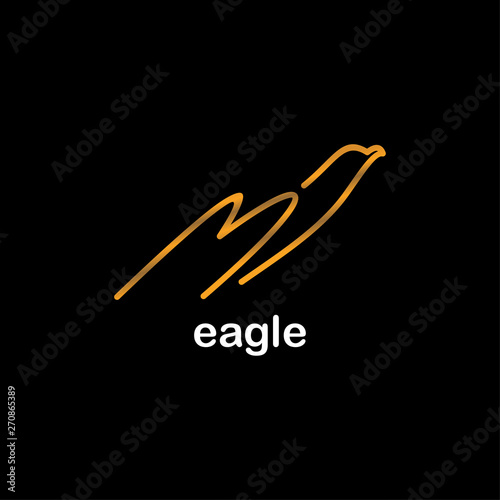 Eagle line art icon design ...