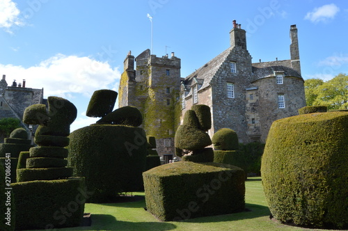 16th Century Earlshall Castle, Leuchars, near St Andrews, Fife, Scotland. 2019
