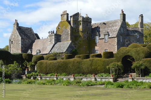 16th Century Earlshall Castle, Leuchars, near St Andrews, Fife, Scotland. 2019