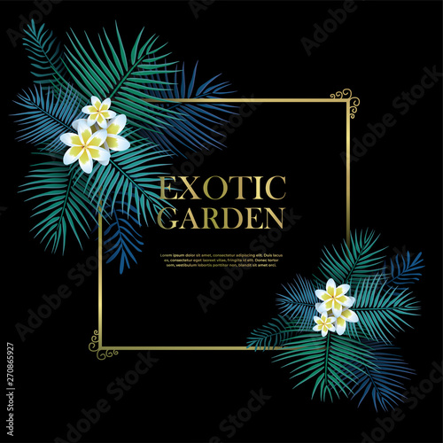Exotic garden with golden f...