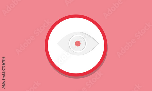 eye icon vector in purple background