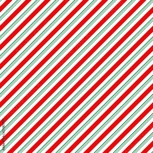Candy Cane Stripes Seamless Pattern - Diagonal candy cane stripes repeating pattern design