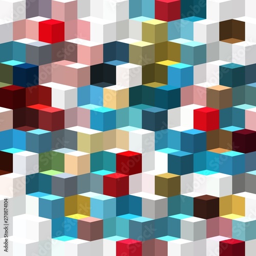 isometric minimal abstract cubes and squares colorful backgrounds textures patterns