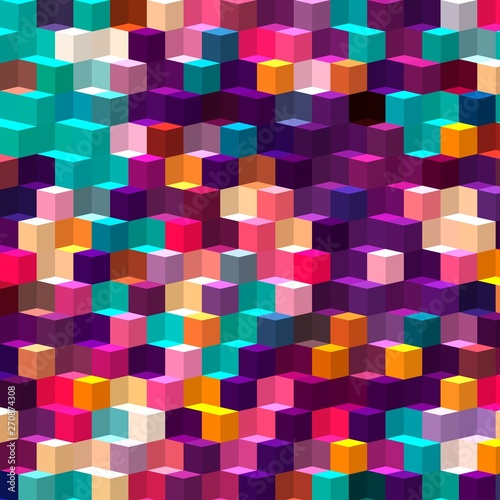 isometric minimal abstract cubes and squares colorful backgrounds textures patterns