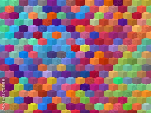 isometric minimal abstract cubes and squares colorful backgrounds textures patterns