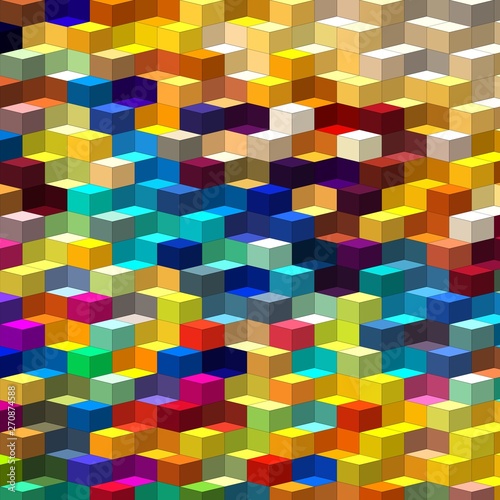 isometric minimal abstract cubes and squares colorful backgrounds textures patterns