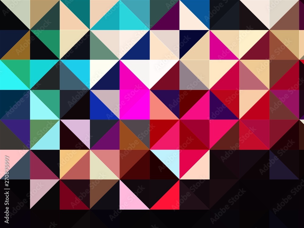 Fototapeta premium squares and triangles isometric abstract conceptual colorful background and patterns