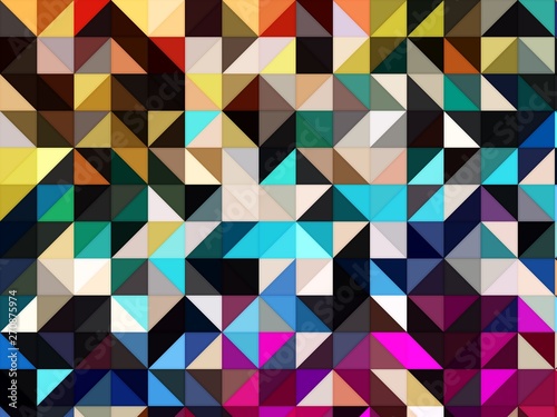 squares and triangles isometric abstract conceptual colorful background and patterns