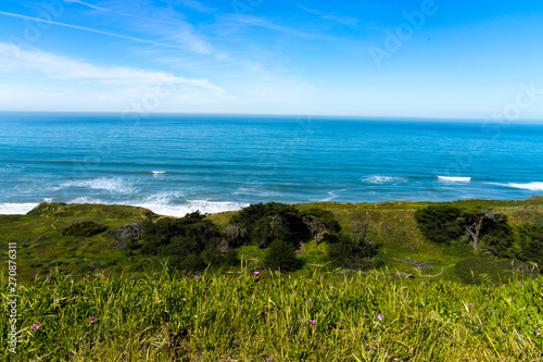 overlooking the Pacific Ocean at Thornton State Beach, Daley City - San Francisco Bay Area, California