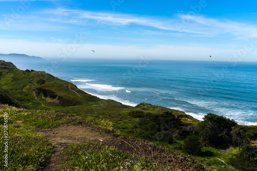 overlooking the Pacific Ocean at Thornton State Beach, Daley City - San Francisco Bay Area, California
