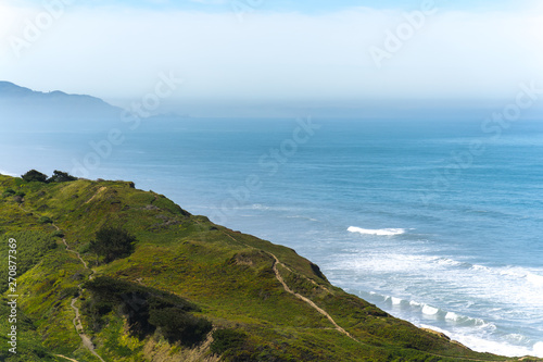 overlooking the Pacific Ocean at Thornton State Beach, Daley City - San Francisco Bay Area, California