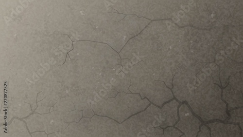 Vector ground with cracks, soil or stone wall, natural texture