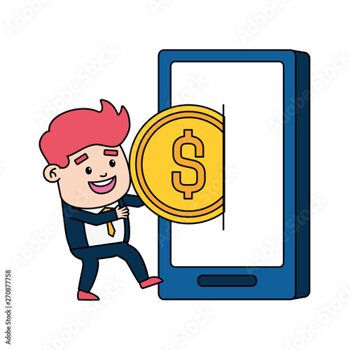 businessman online payment