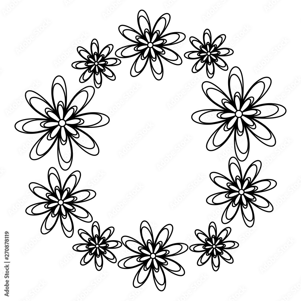 crown of beautiful flowers naturals isolated icon crown of beautiful flowers naturals isolated icon