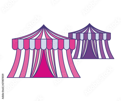 circus tents carnival isolated icon