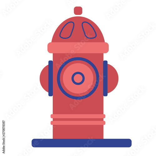 Fire hydrant geometric illustration isolated on white