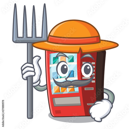 Farmer vending machine in the cartoon shape