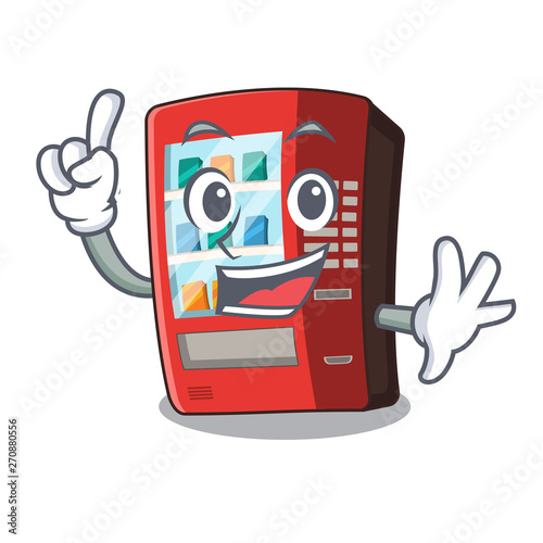 Finger toy vending machine above cartoon table