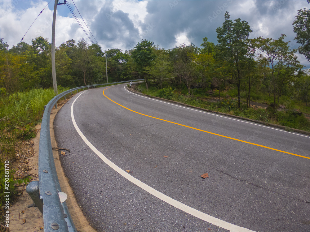 Curved road of the mountain