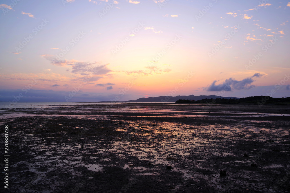 石垣島　名蔵湾の夕日