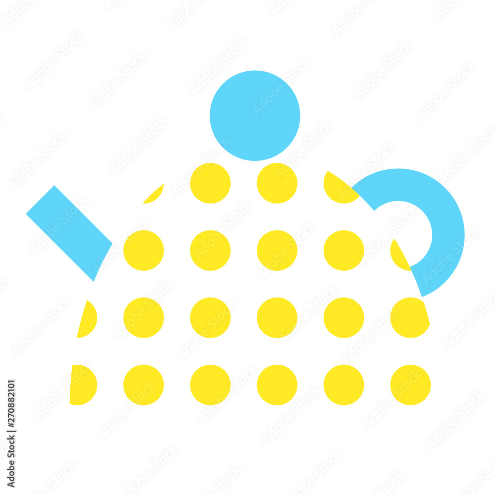 Kettle geometric illustration isolated on background Kettle geometric illustration isolated on background