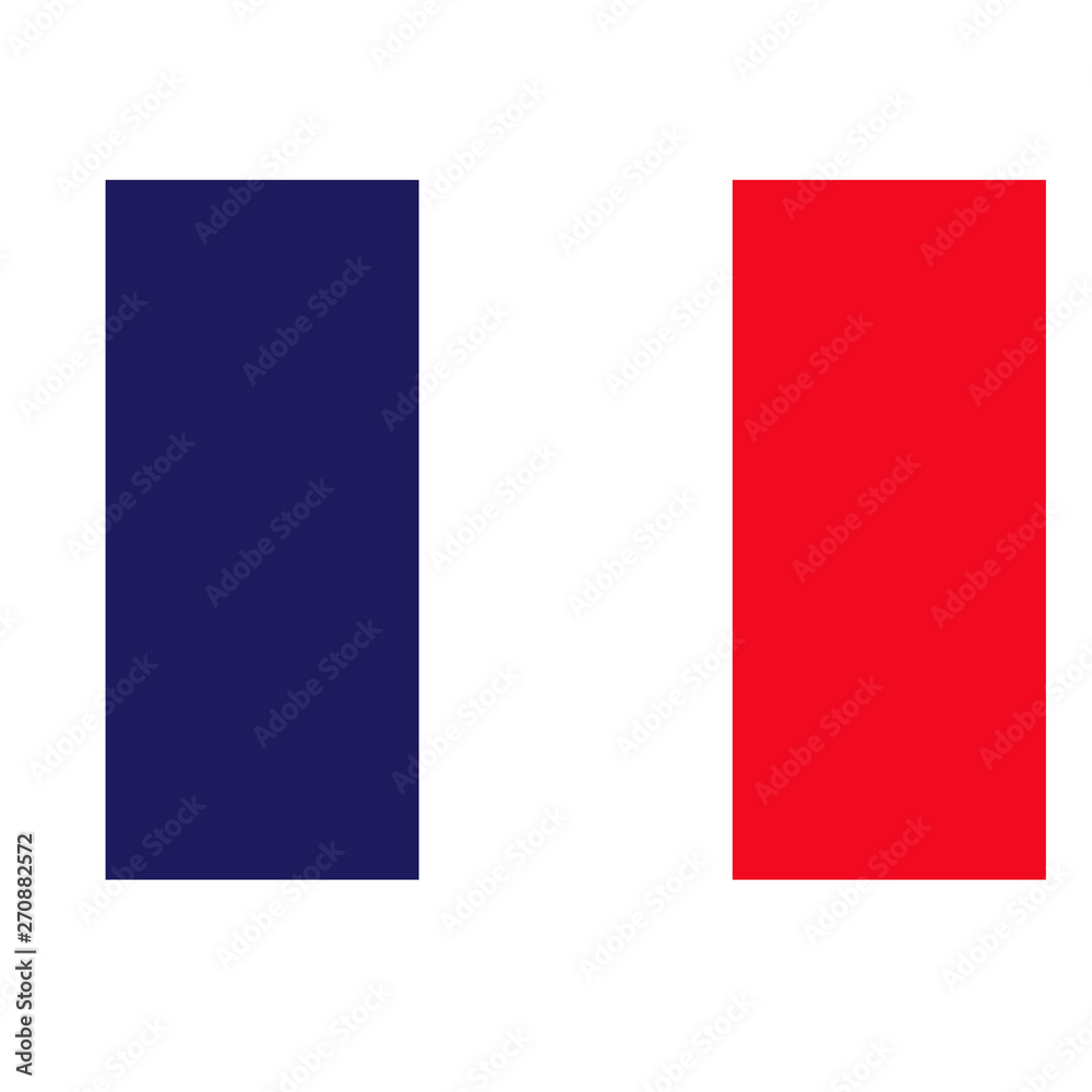 French flag geometric illustration isolated on background