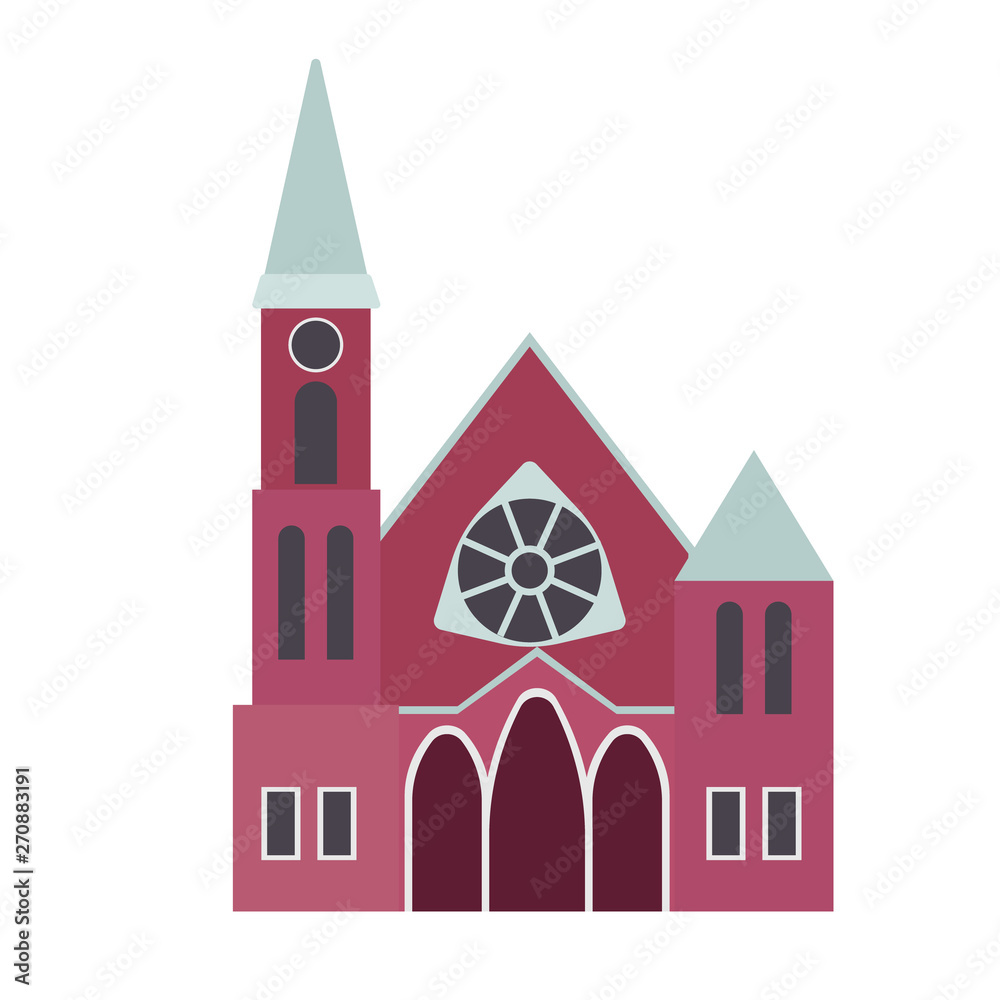 Church geometric illustration isolated on background