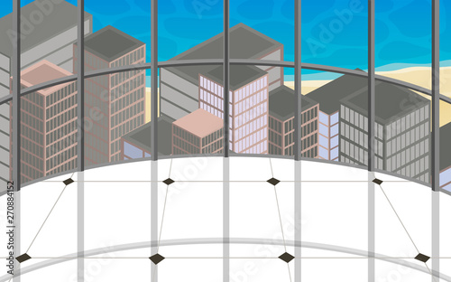 office room on the high building