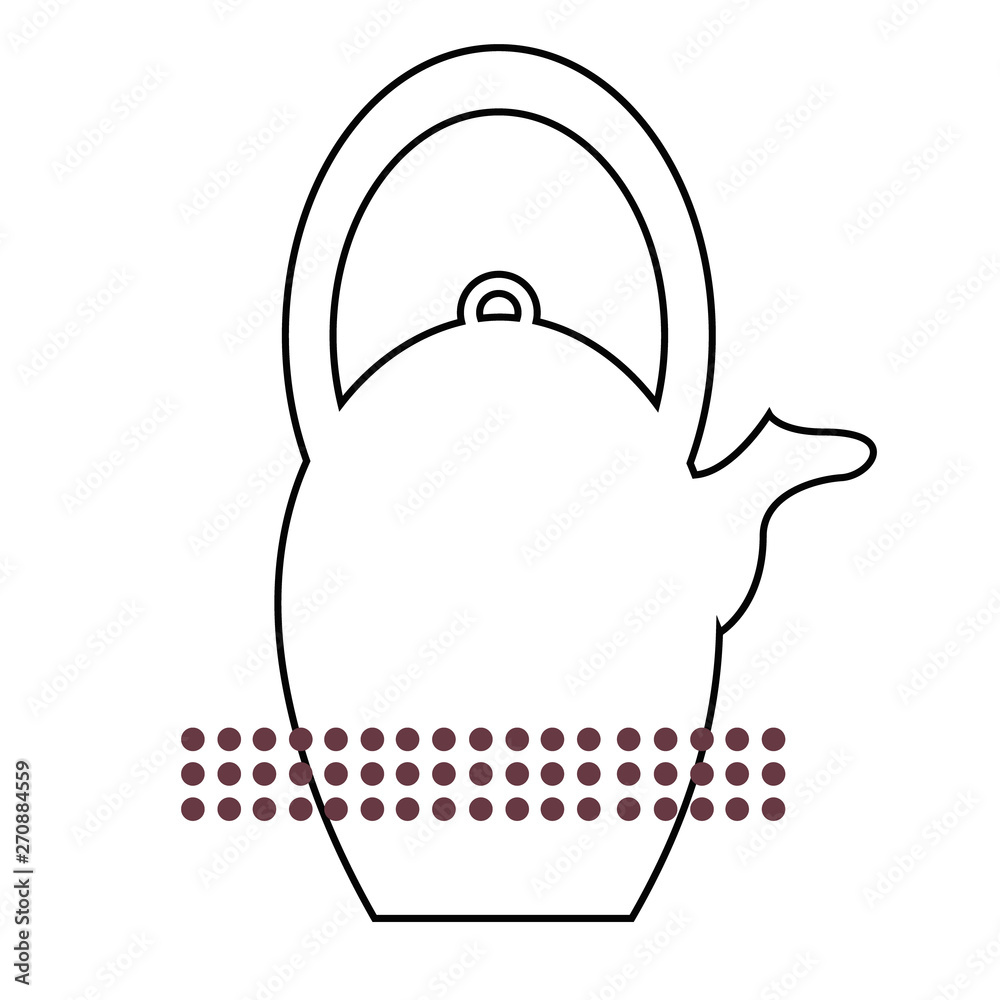Teapot geometric illustration isolated on background Teapot geometric illustration isolated on background