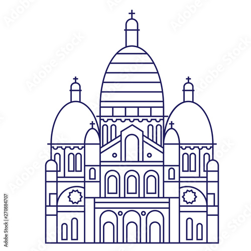 St. Paul Cathedral geometric illustration isolated on background