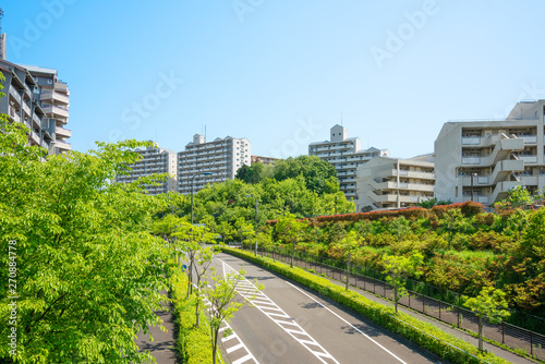 日本の住宅地 Japan's residential area, suburbs of Tokyo