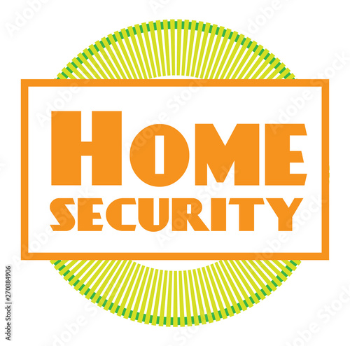 HOME SECURITY stamp on white background