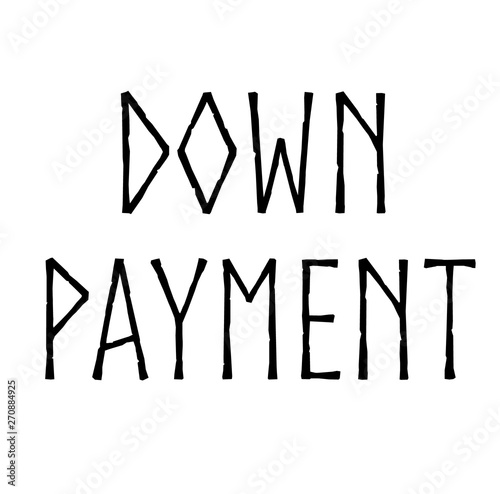 DOWN PAYMENT stamp on white background