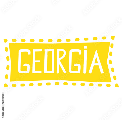 GEORGIA stamp on white background