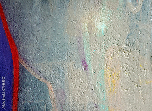 Colorful faded paint concrete wall background with mixed light pastel shades