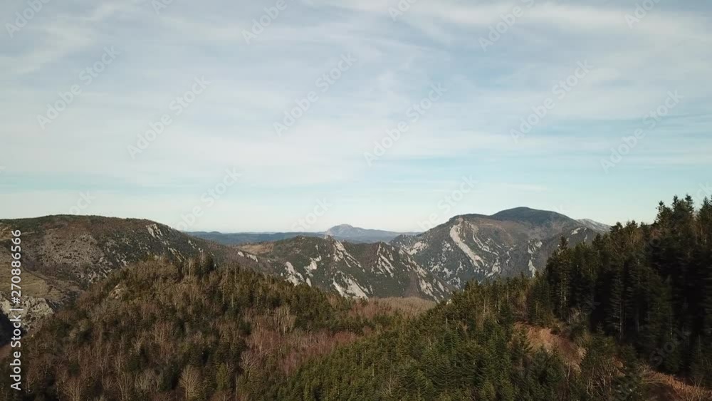 aerial view of pyrenean hill in Occitanie, Aude in the South of France aerial view of pyrenean hill in Occitanie, Aude in the South of France