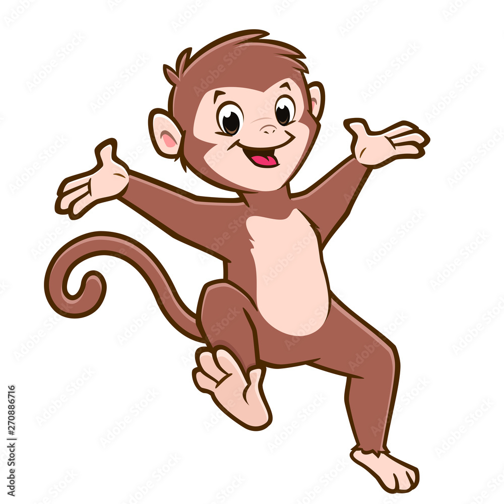 Fototapeta premium Cartoon Monkey
