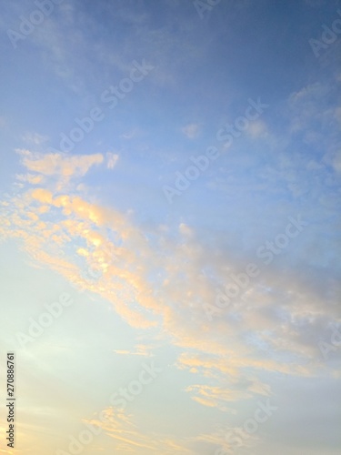 Beautiful sunset and evening sky with clouds for background 